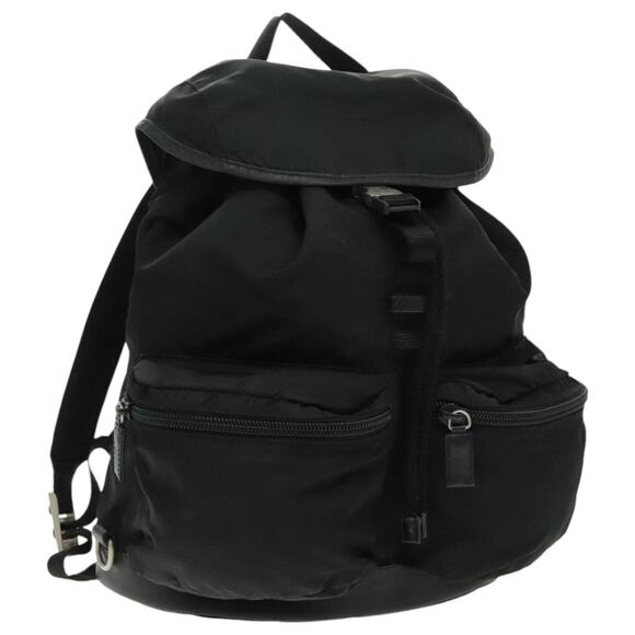 PRADA Backpack Nylon Black Silver - Picture 1 of 16